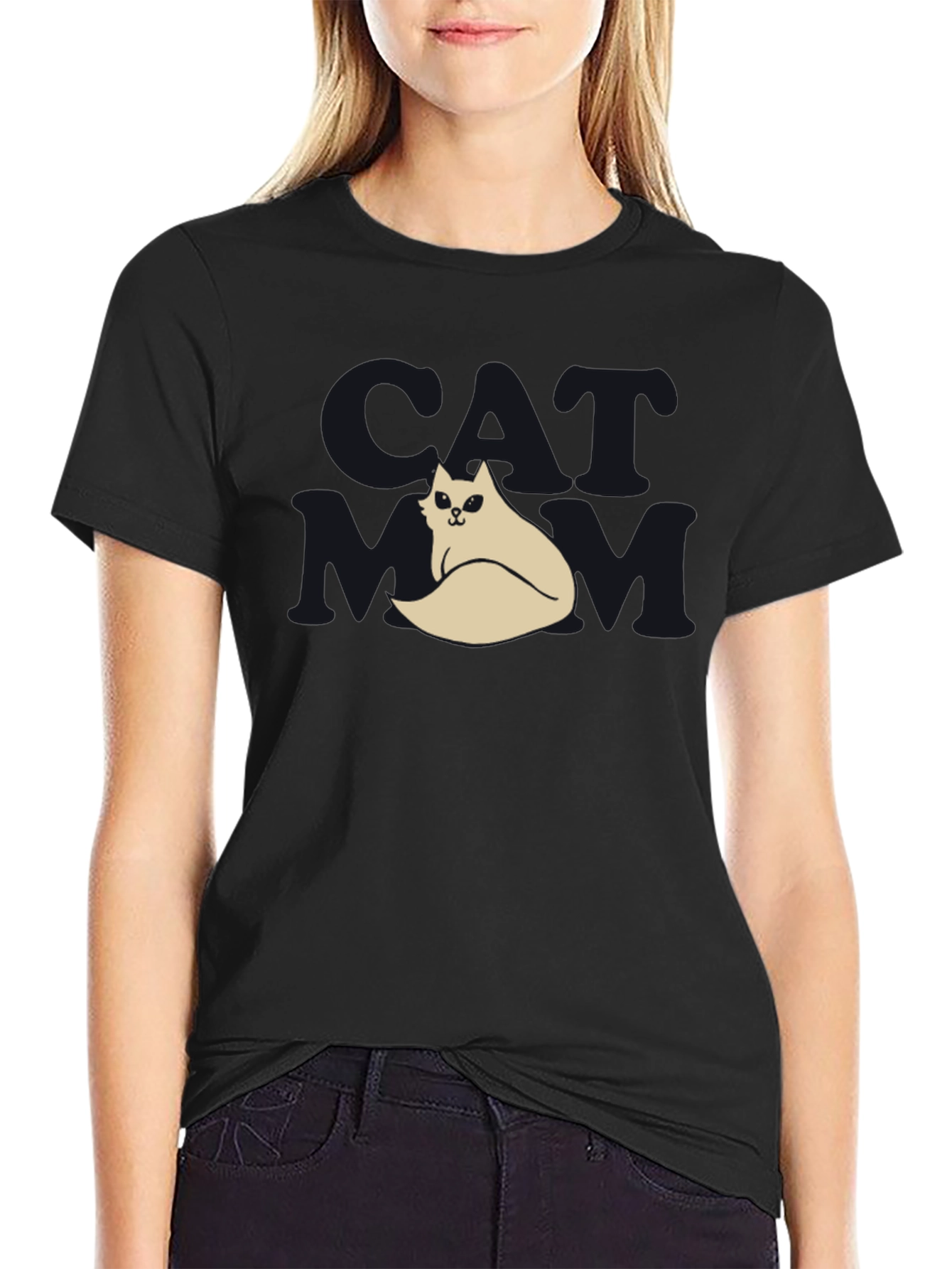 Cool Cat T-Shirt - Black Funny Design