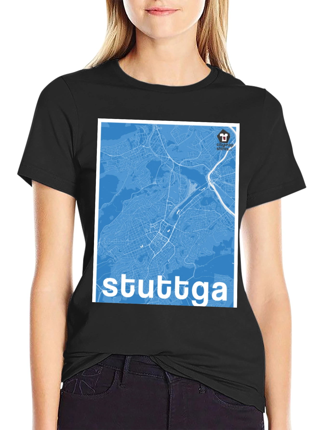 Stuttgart Map T-Shirt - City Map Shirts