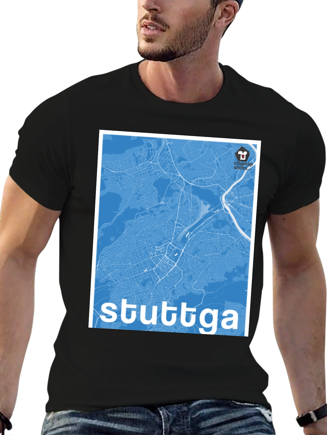 Stuttgart Map T-Shirt - City Map Shirts