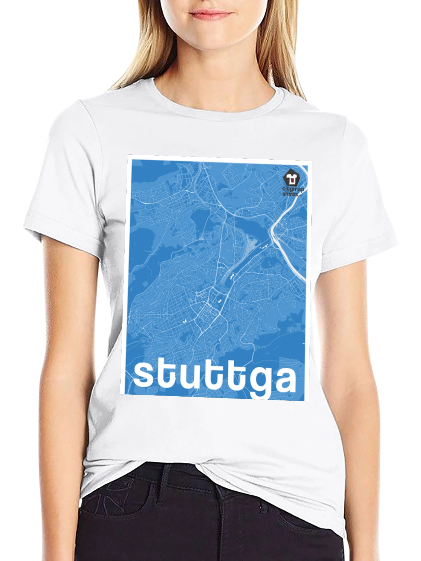 Stuttgart Map T-Shirt - City Map Shirts