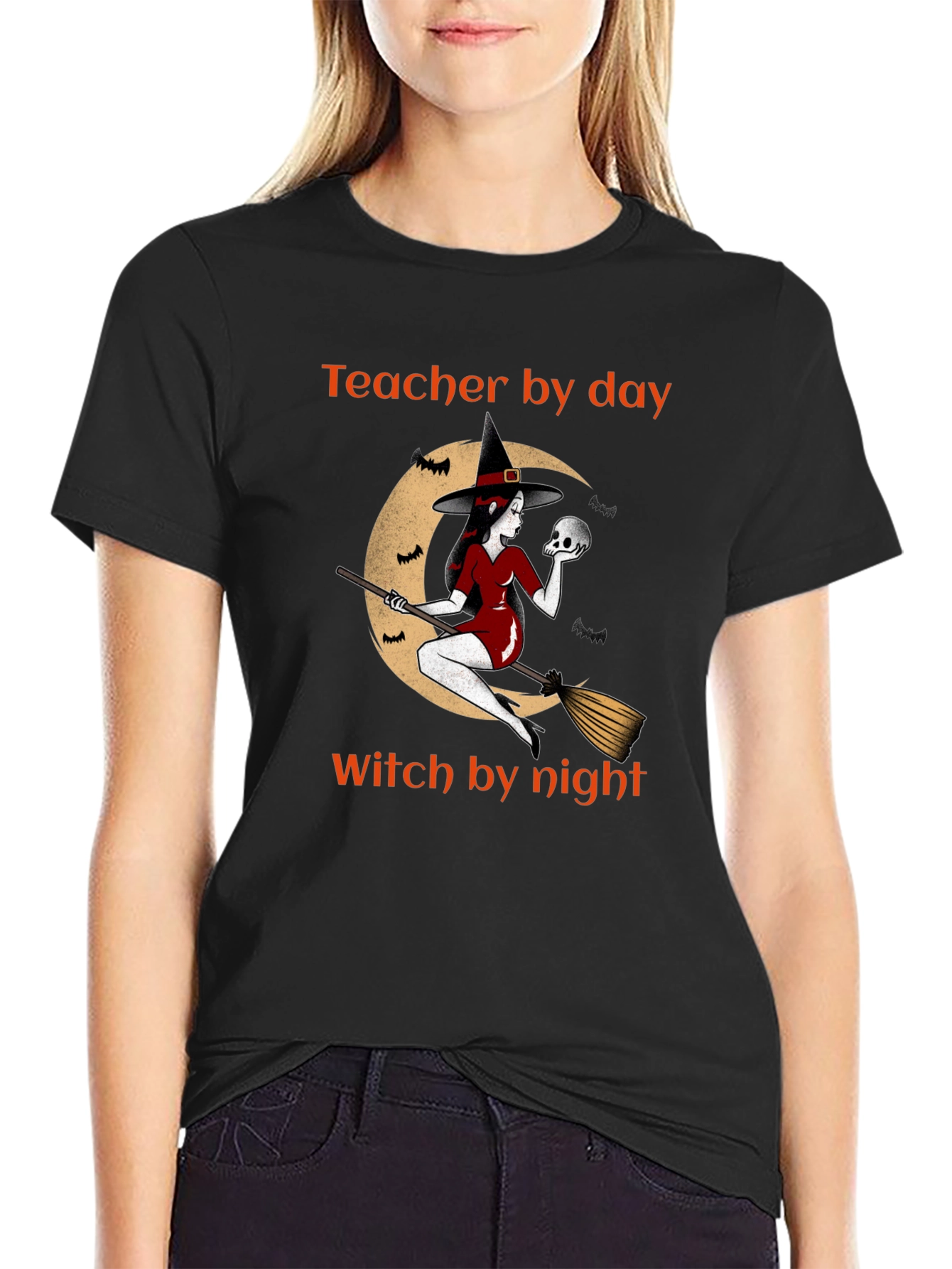Teacher by Day Witch by Night Graphic Tee