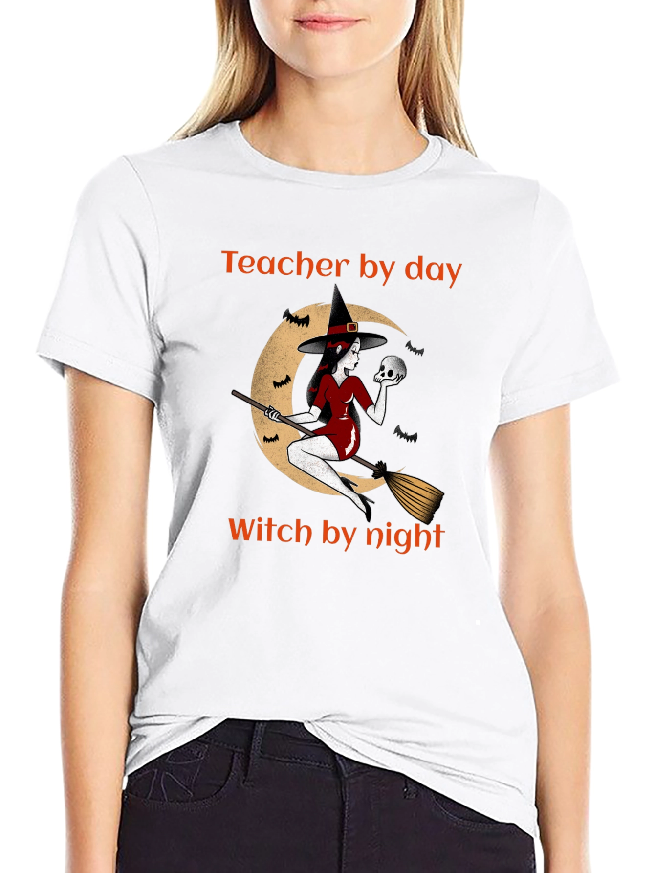 Teacher by Day Witch by Night Graphic Tee