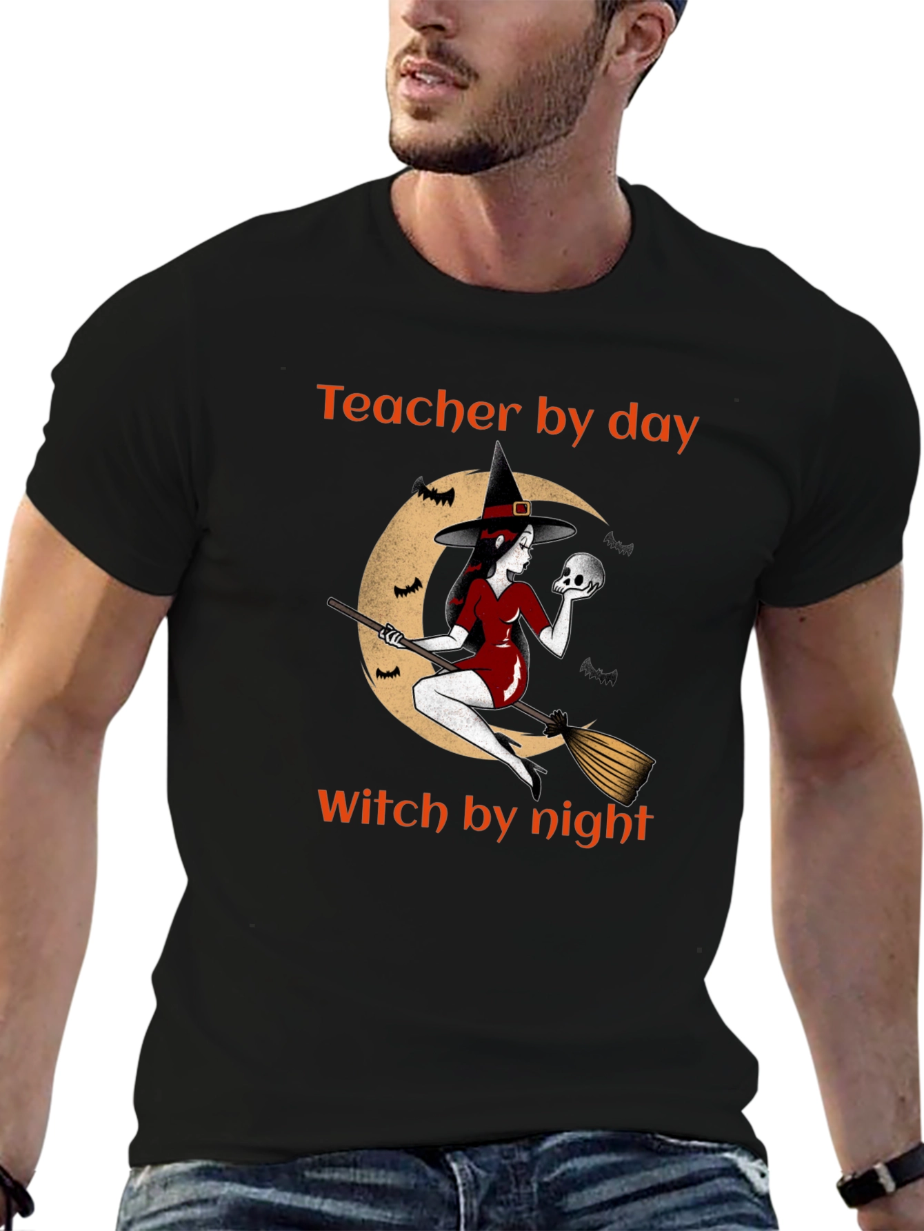 Teacher by Day Witch by Night Graphic Tee