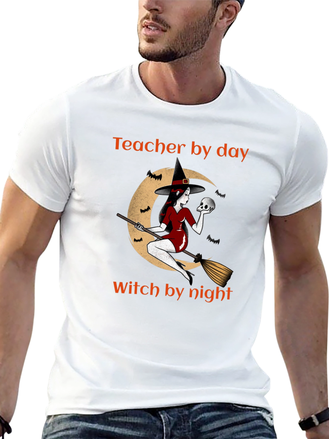 Teacher by Day Witch by Night Graphic Tee
