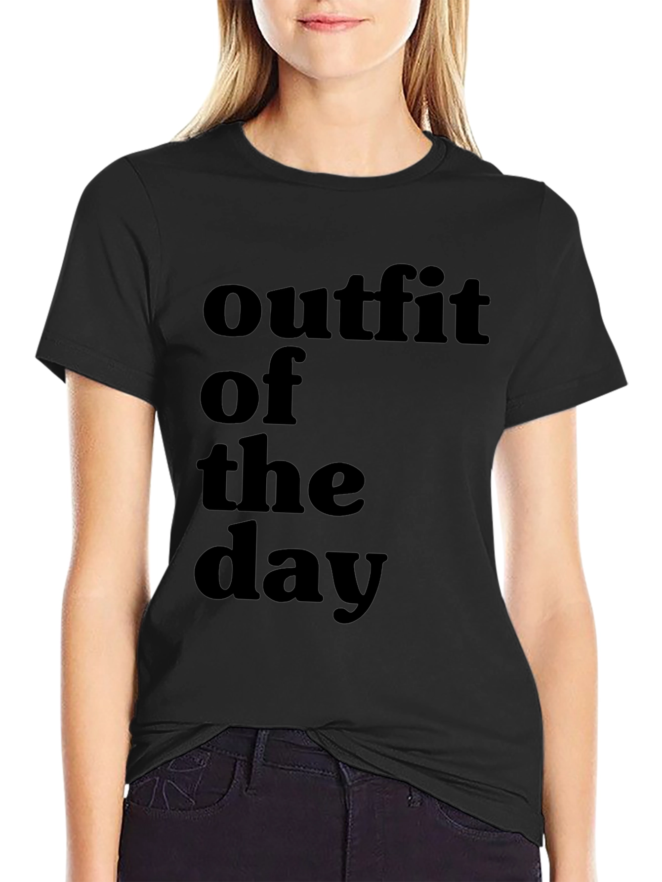 Outfit of the Day Graphic Tee - Black
