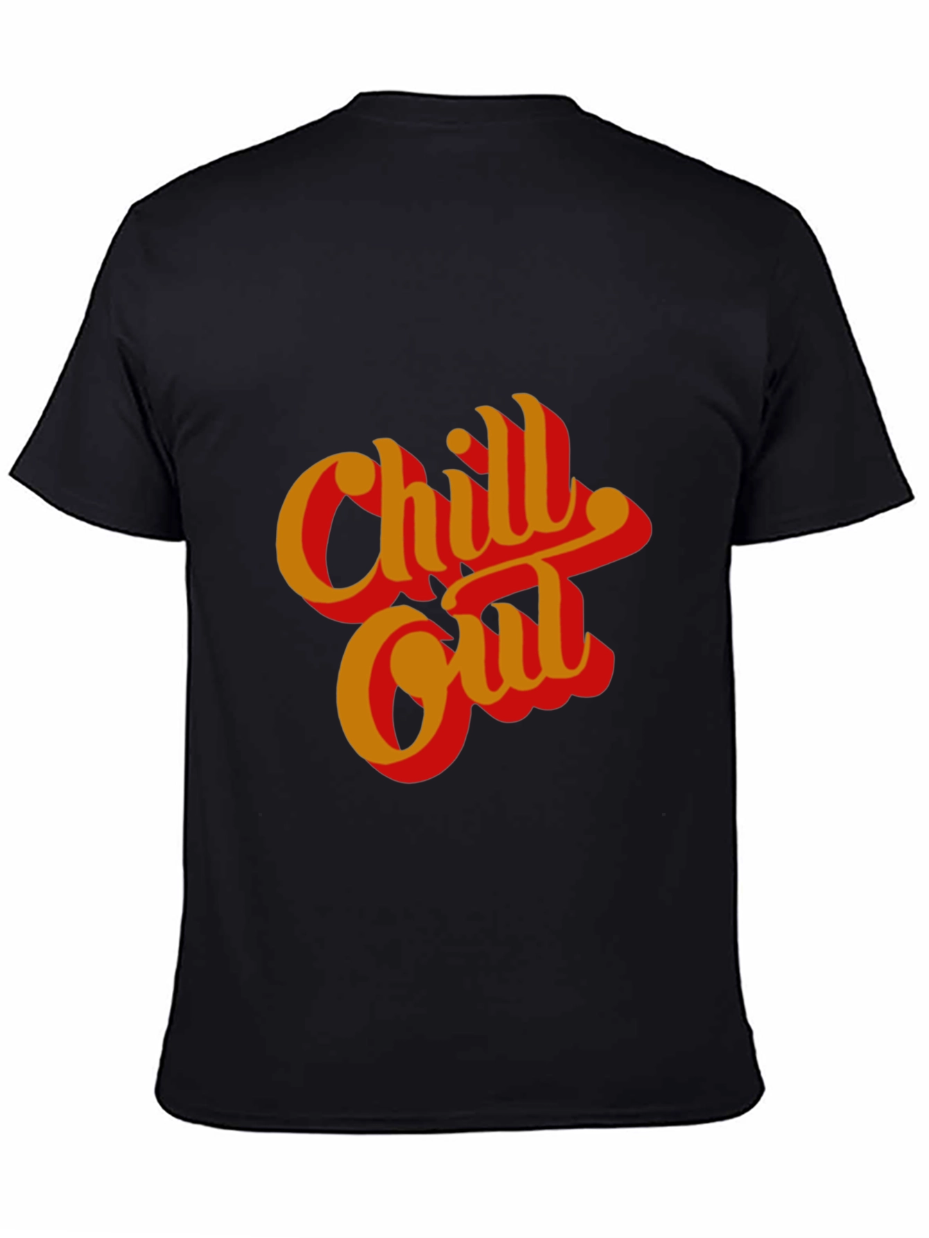 Chill Out Graphic Tee - Retro Style Black T-Shirt