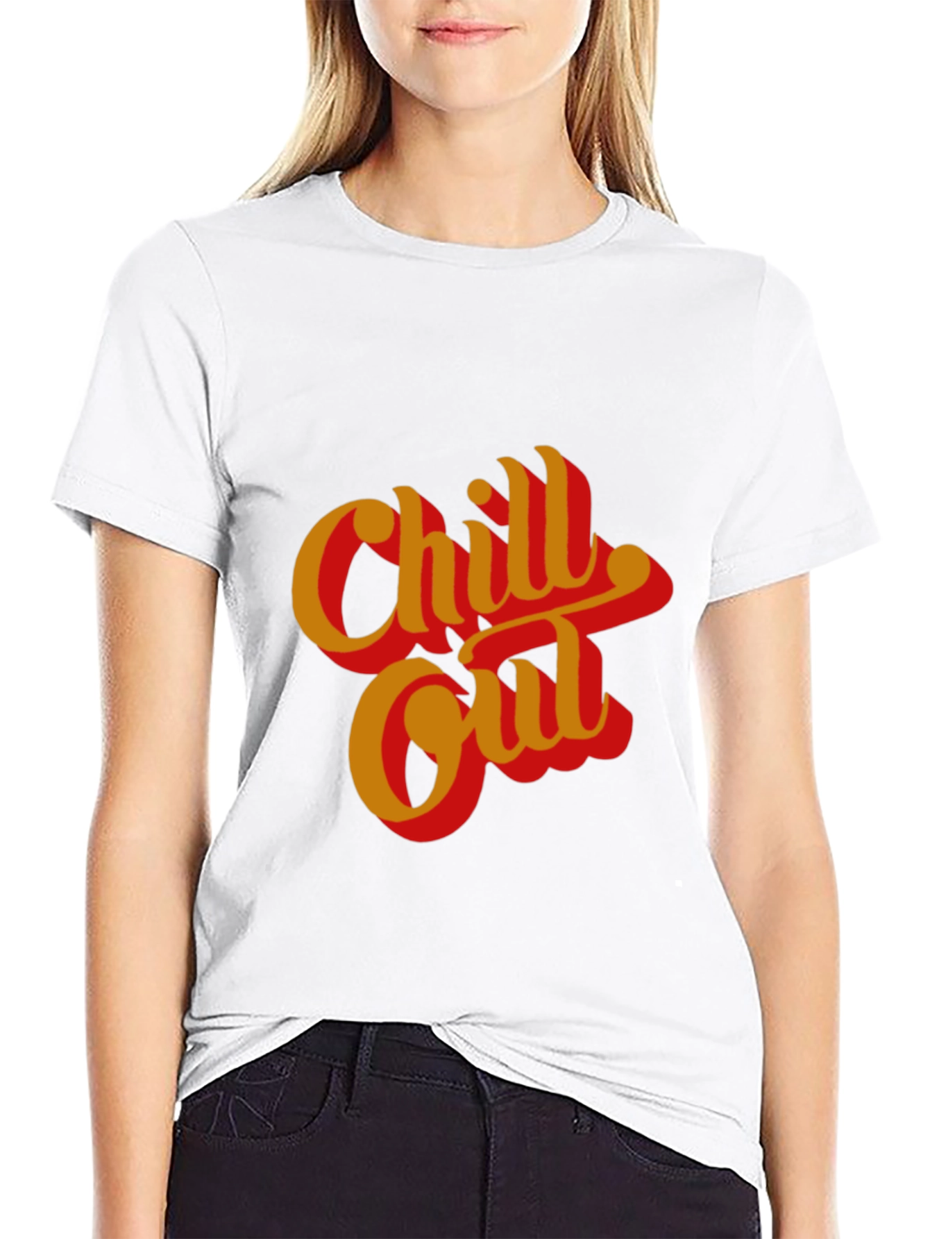 Chill Out Graphic Tee - Retro Style Black T-Shirt