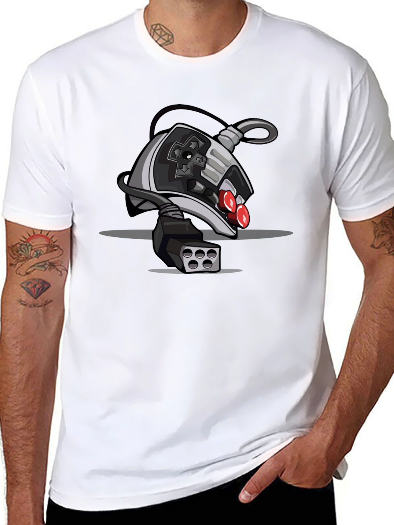 Retro Game Controller T-Shirt - Black