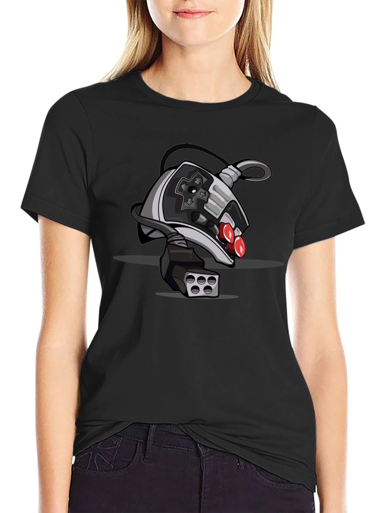 Retro Game Controller T-Shirt - Black