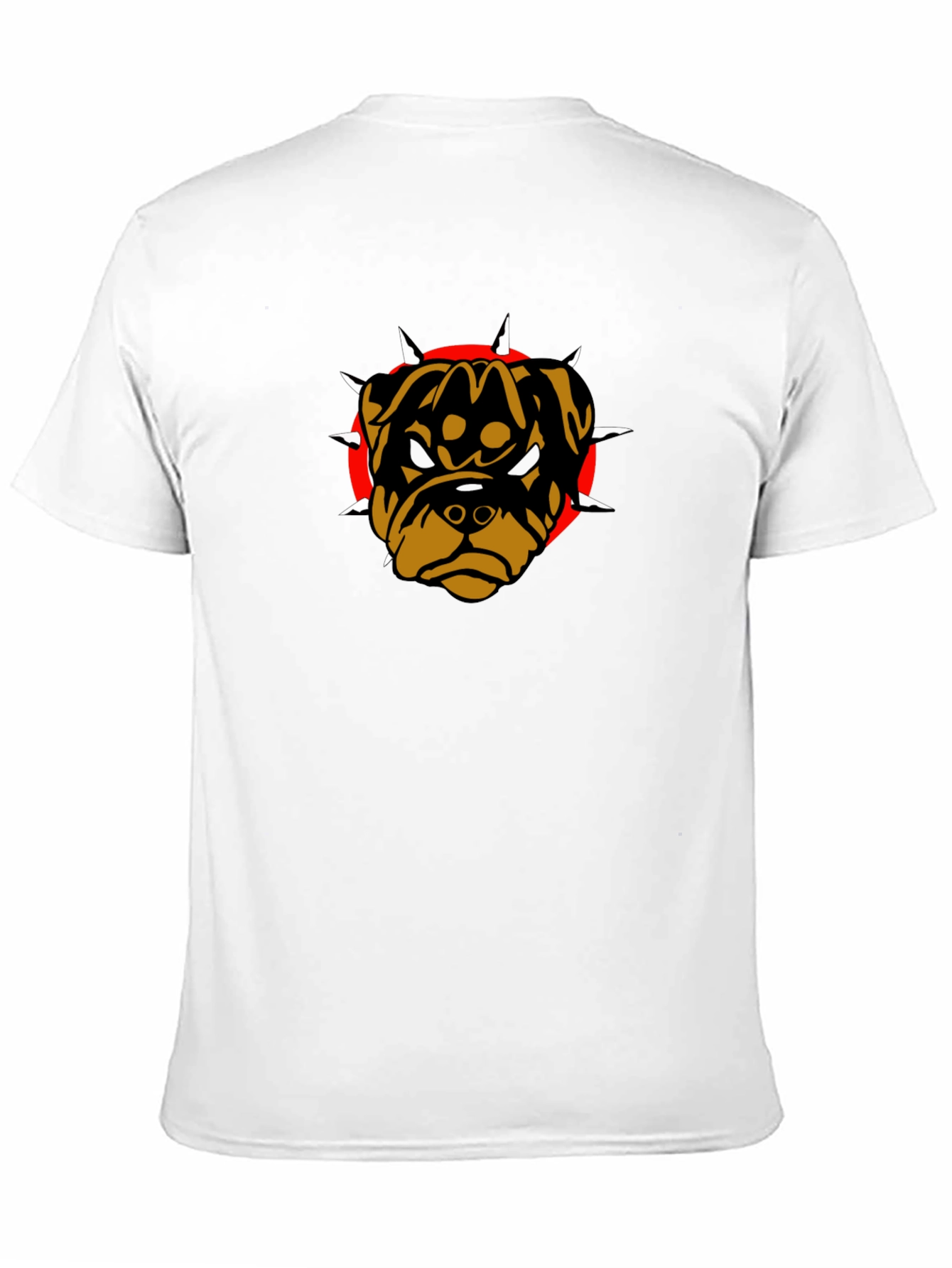 Black Graphic Tee with Rottweiler Dog Design