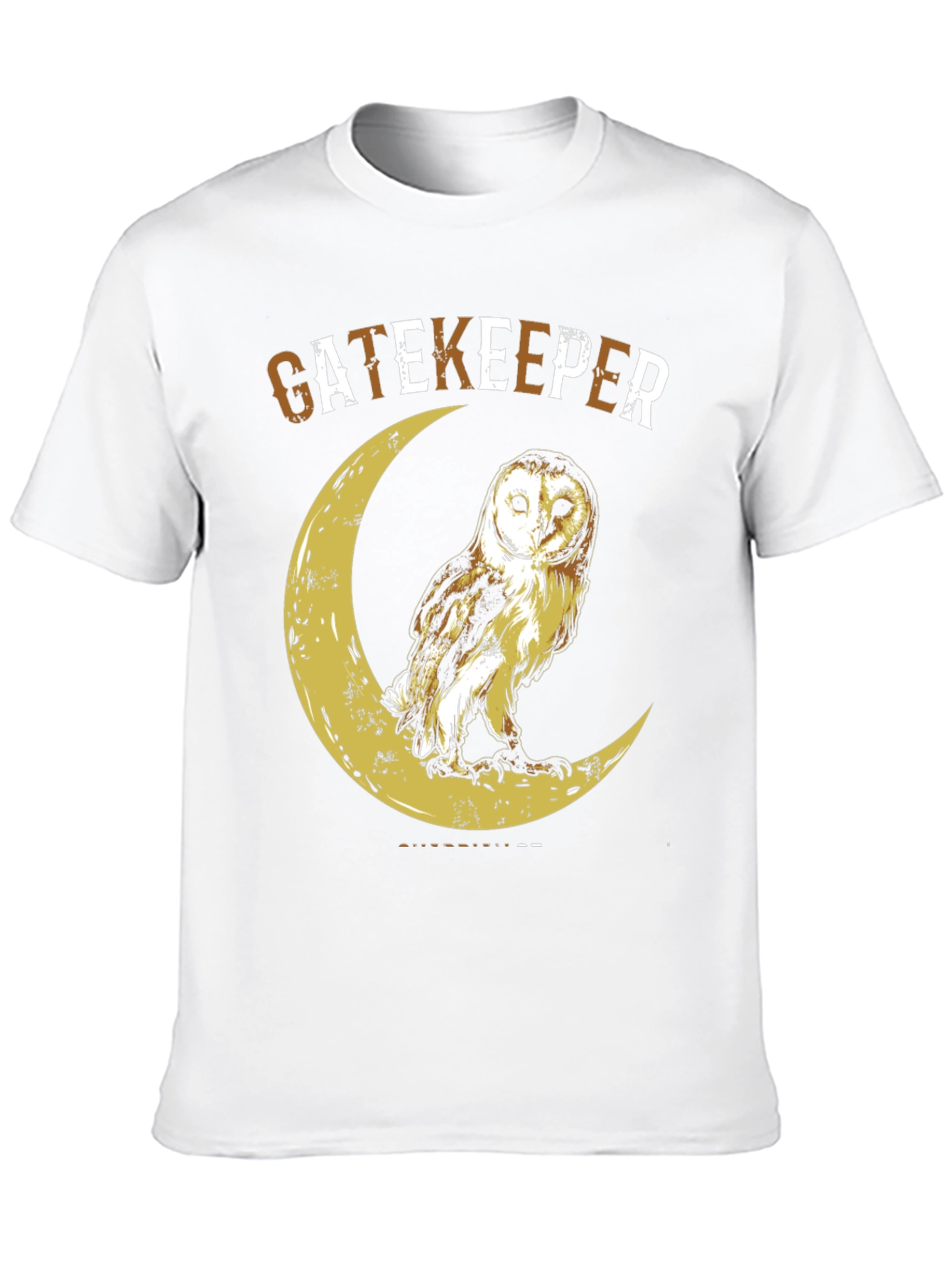 Gatekeeper Owl on Moon Graphic T-Shirt