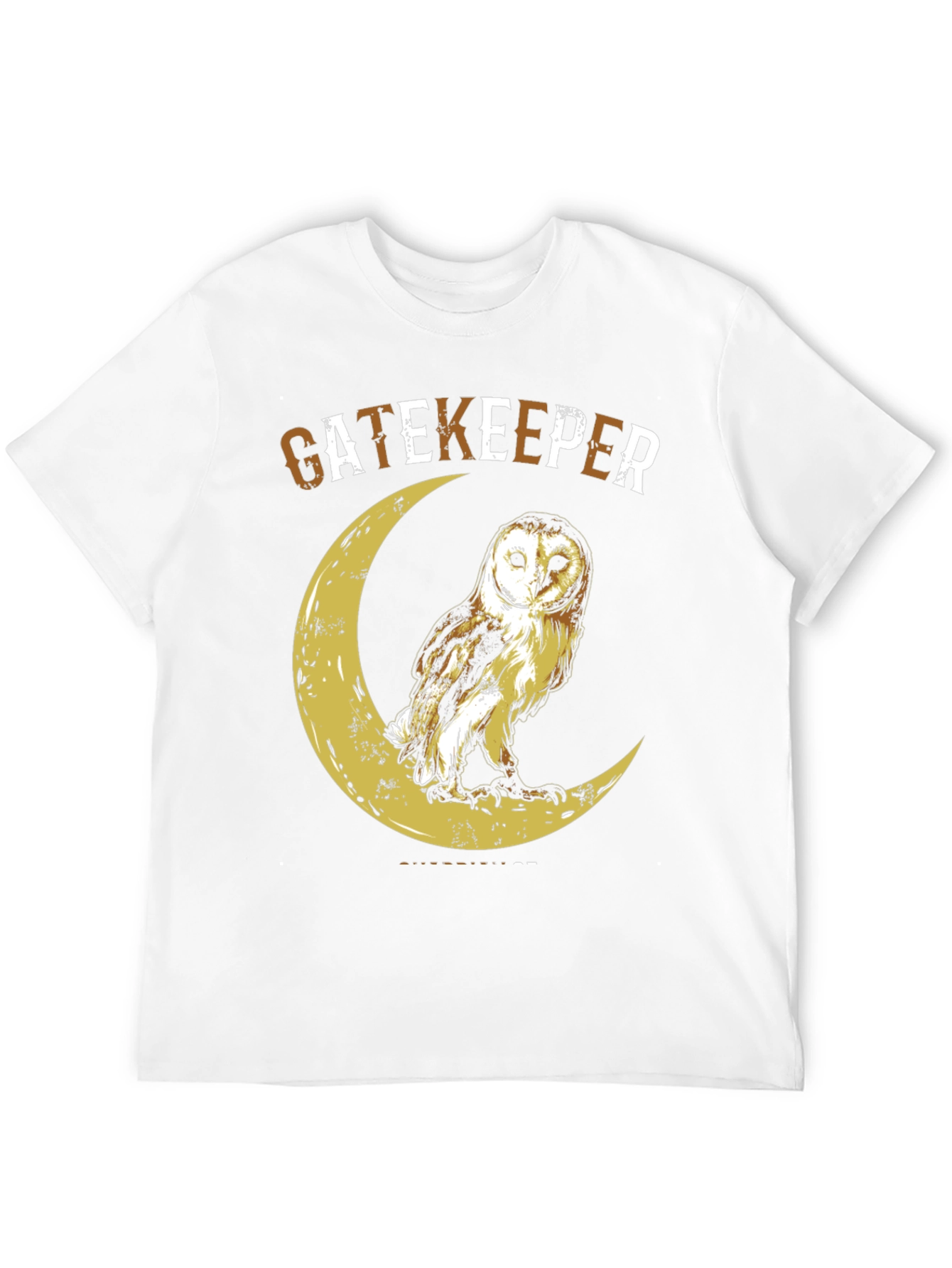 Gatekeeper Owl on Moon Graphic T-Shirt