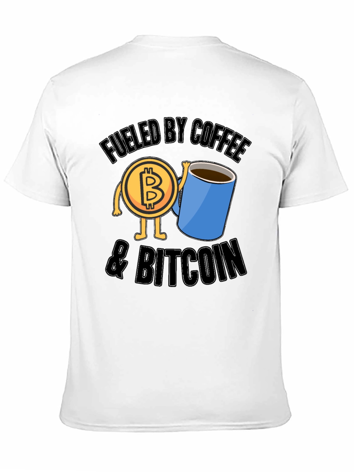 Fueled By Coffee and Bitcoin Black T-Shirt