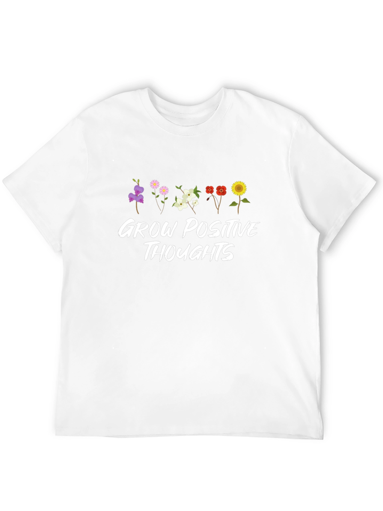 Grow Positive Thoughts Floral T-Shirt