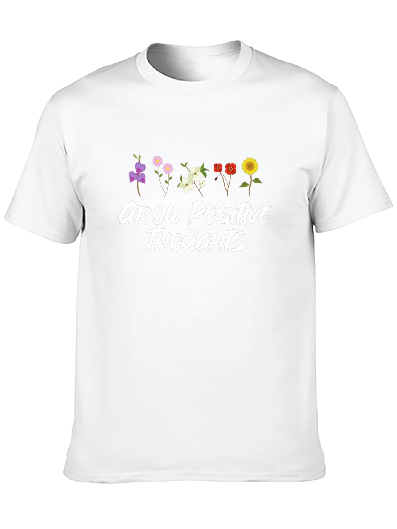 Grow Positive Thoughts Floral T-Shirt