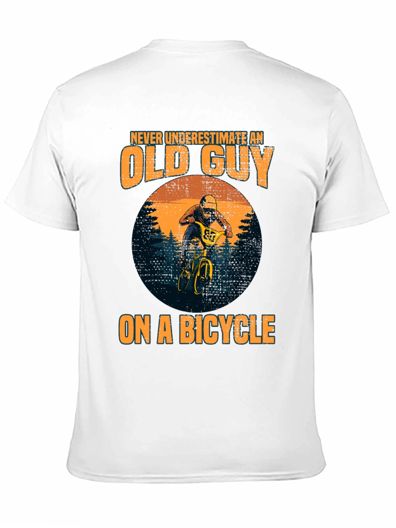 Old Guy on a Bicycle Graphic Tee