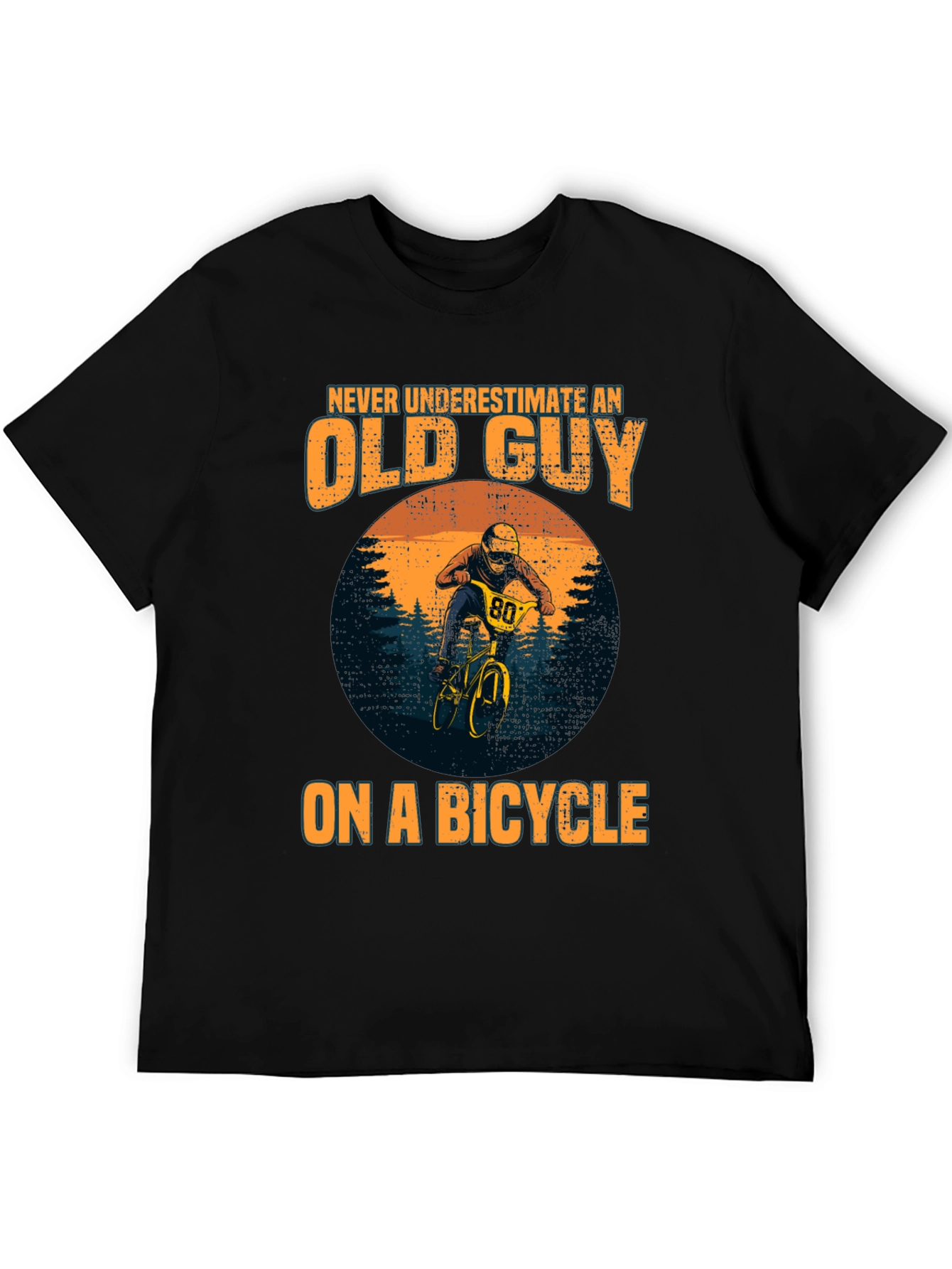 Old Guy on a Bicycle Graphic Tee