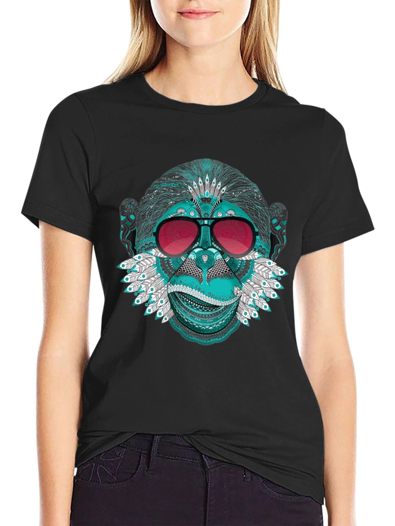 Monkey Face Graphic Tee - Cool & Quirky Style