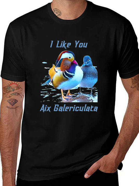 Mandarin Duck Graphic Tee - I Like You - Aix Galericulata