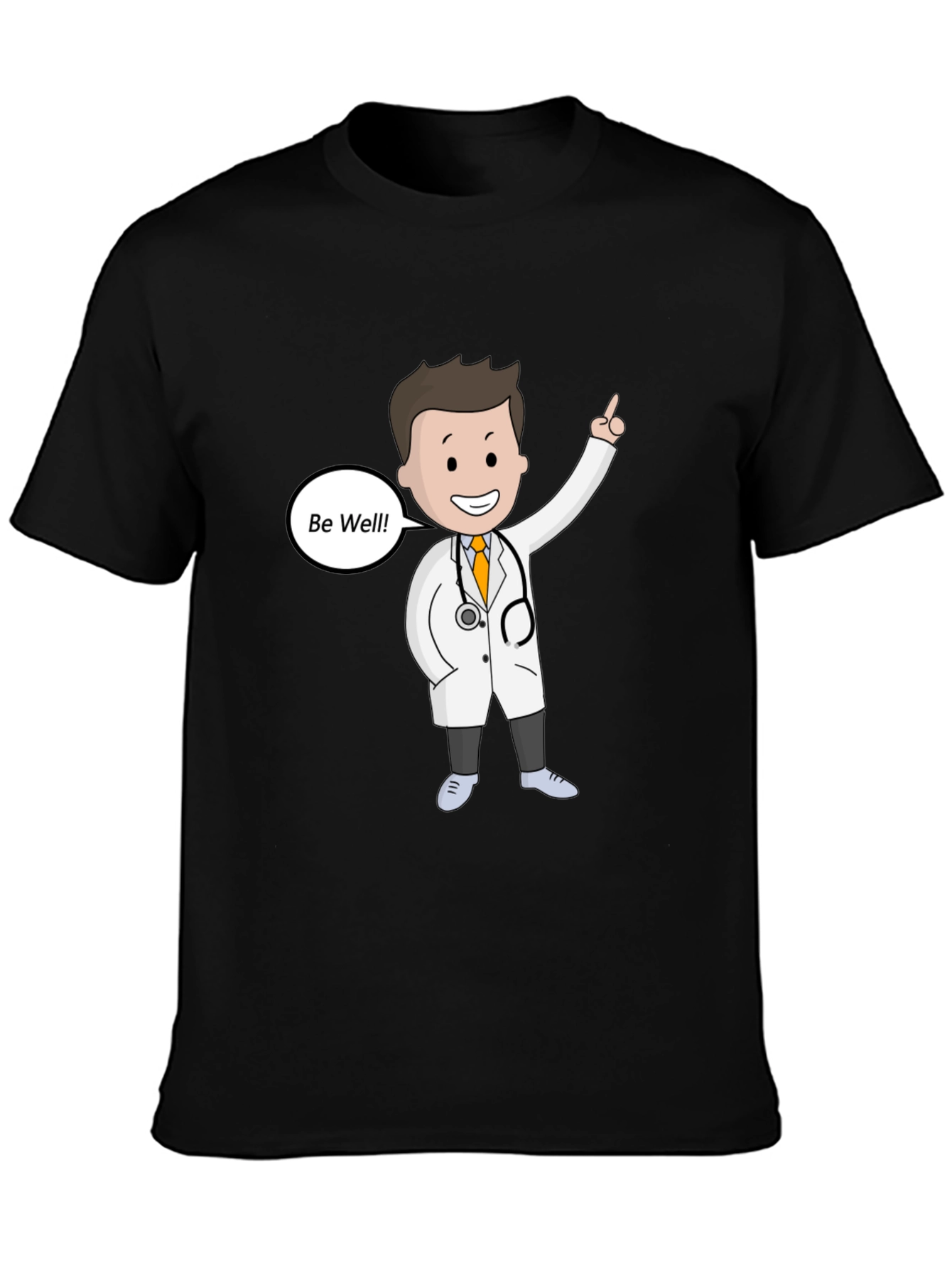 Doctor Cartoon Graphic T-Shirt - Be Well Design