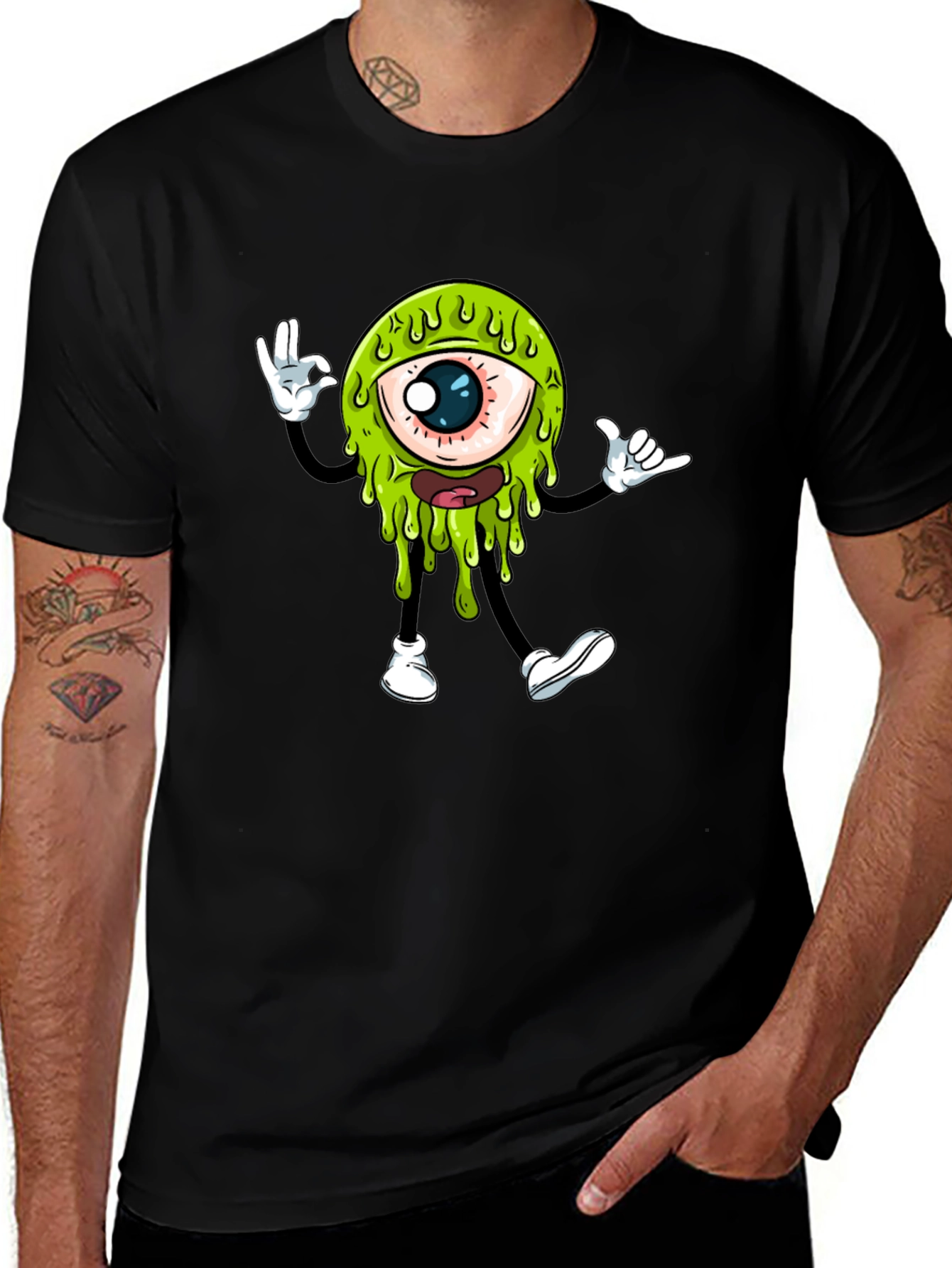 Cool Monster Eye Graphic T-Shirt