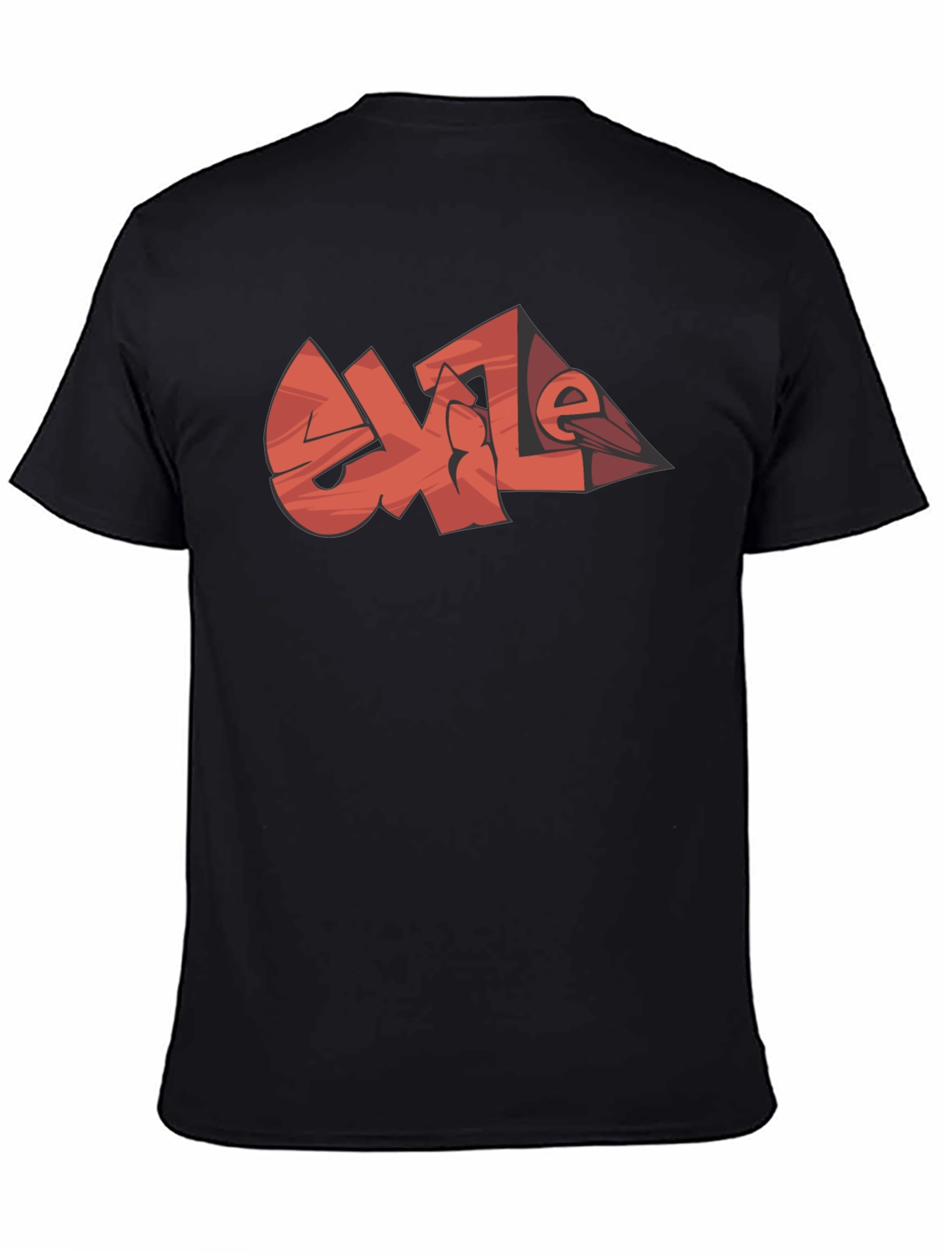 Cool Graphic Tee - EXILE Black Cotton Casual T-Shirt