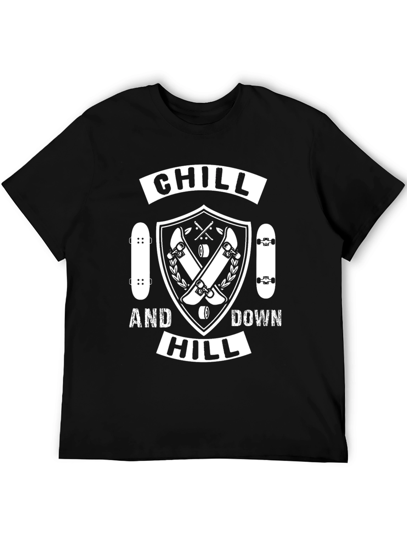 Chill Downhill Black Graphic Tee