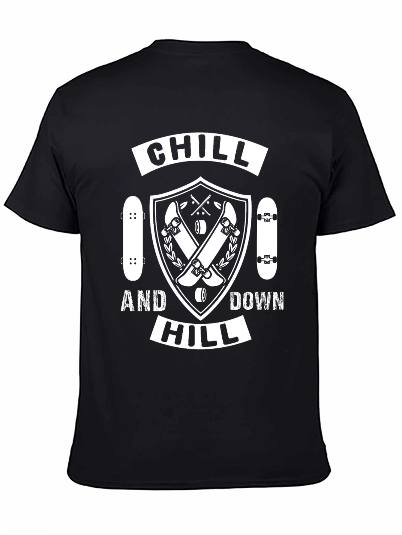 Chill Downhill Black Graphic Tee