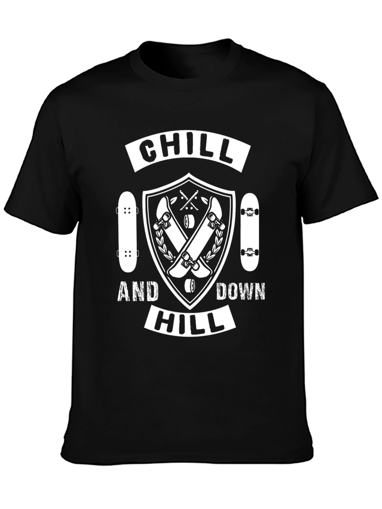 Chill Downhill Black Graphic Tee
