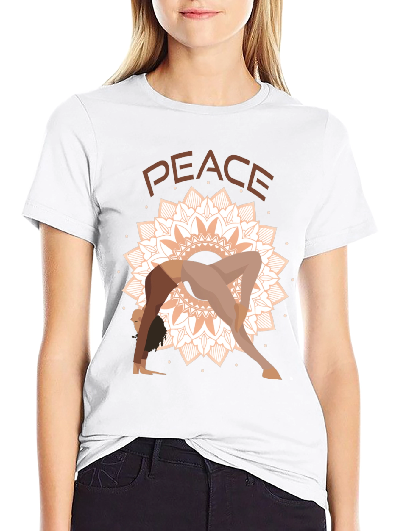 Peace Yoga Mandala Graphic Tee - Unisex