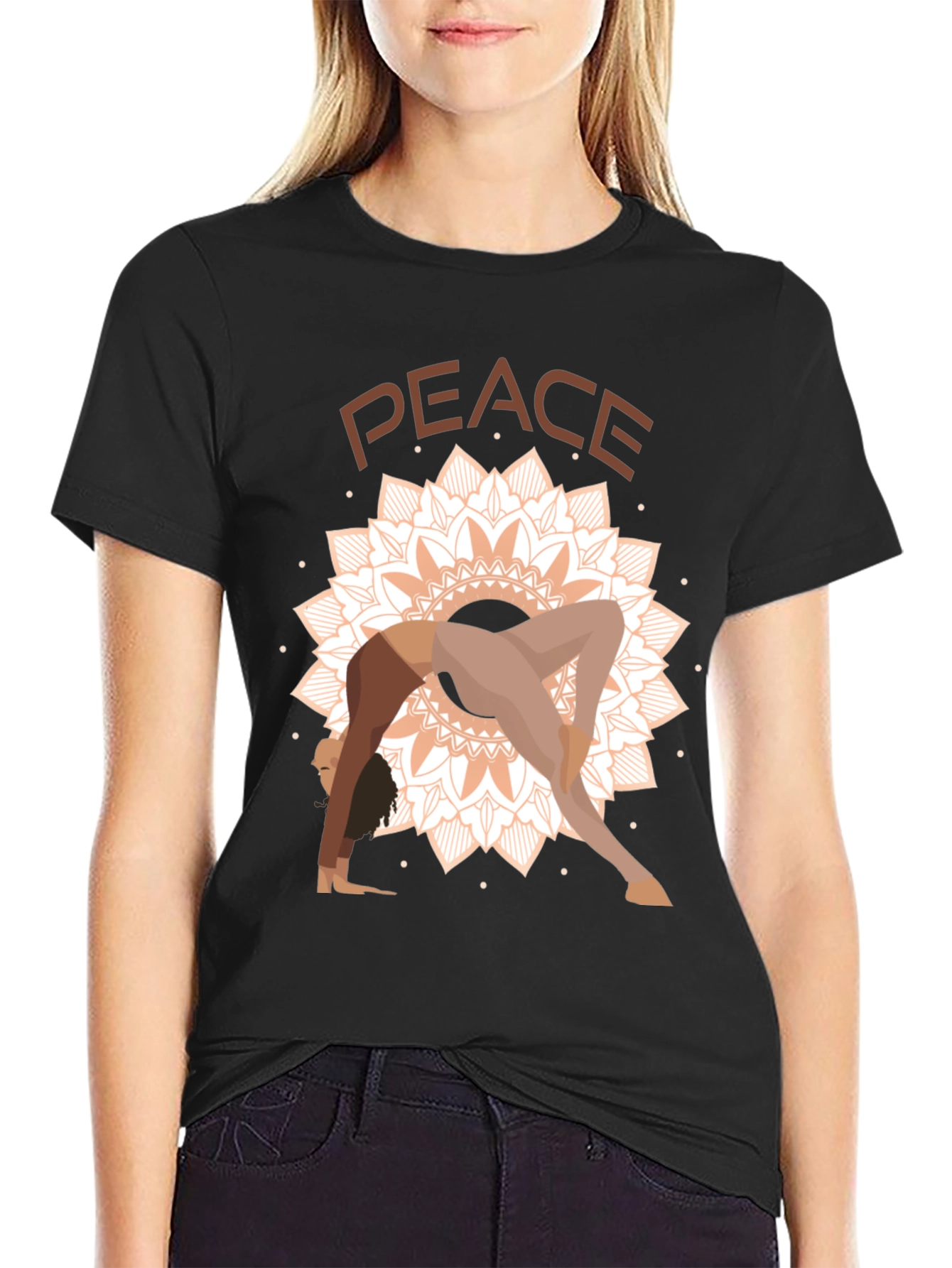 Peace Yoga Mandala Graphic Tee - Unisex