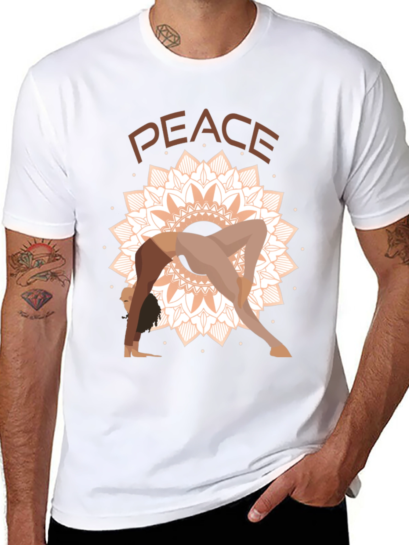 Peace Yoga Mandala Graphic Tee - Unisex