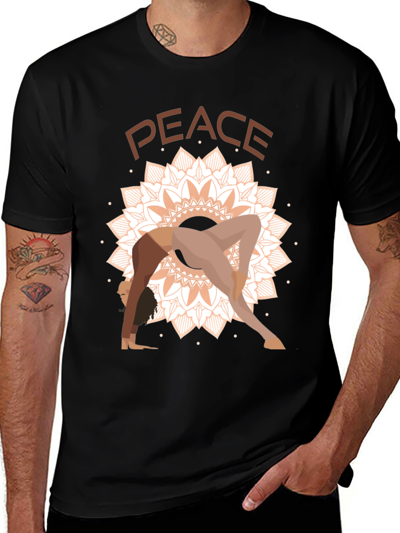 Peace Yoga Mandala Graphic Tee - Unisex