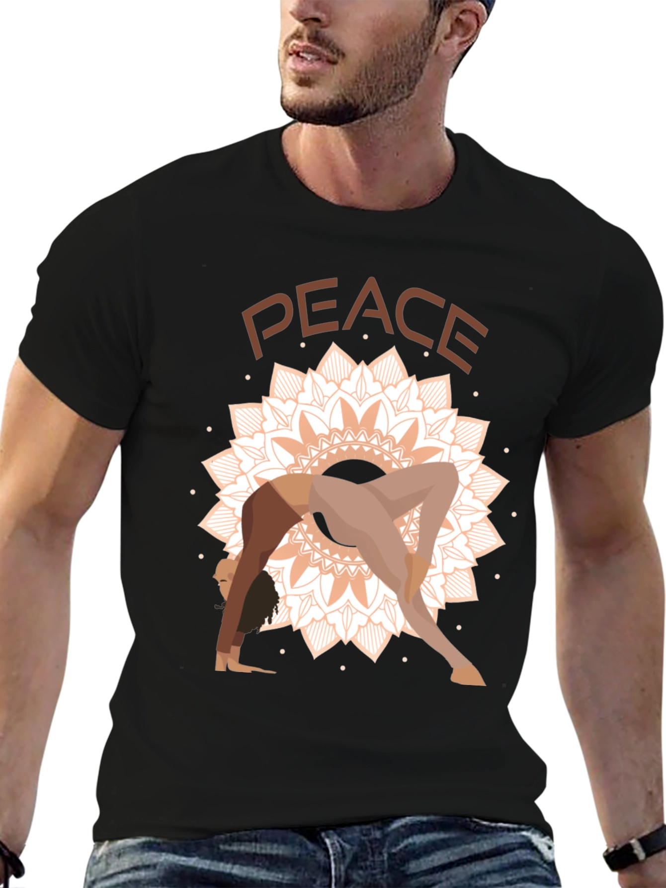 Peace Yoga Mandala Graphic Tee - Unisex