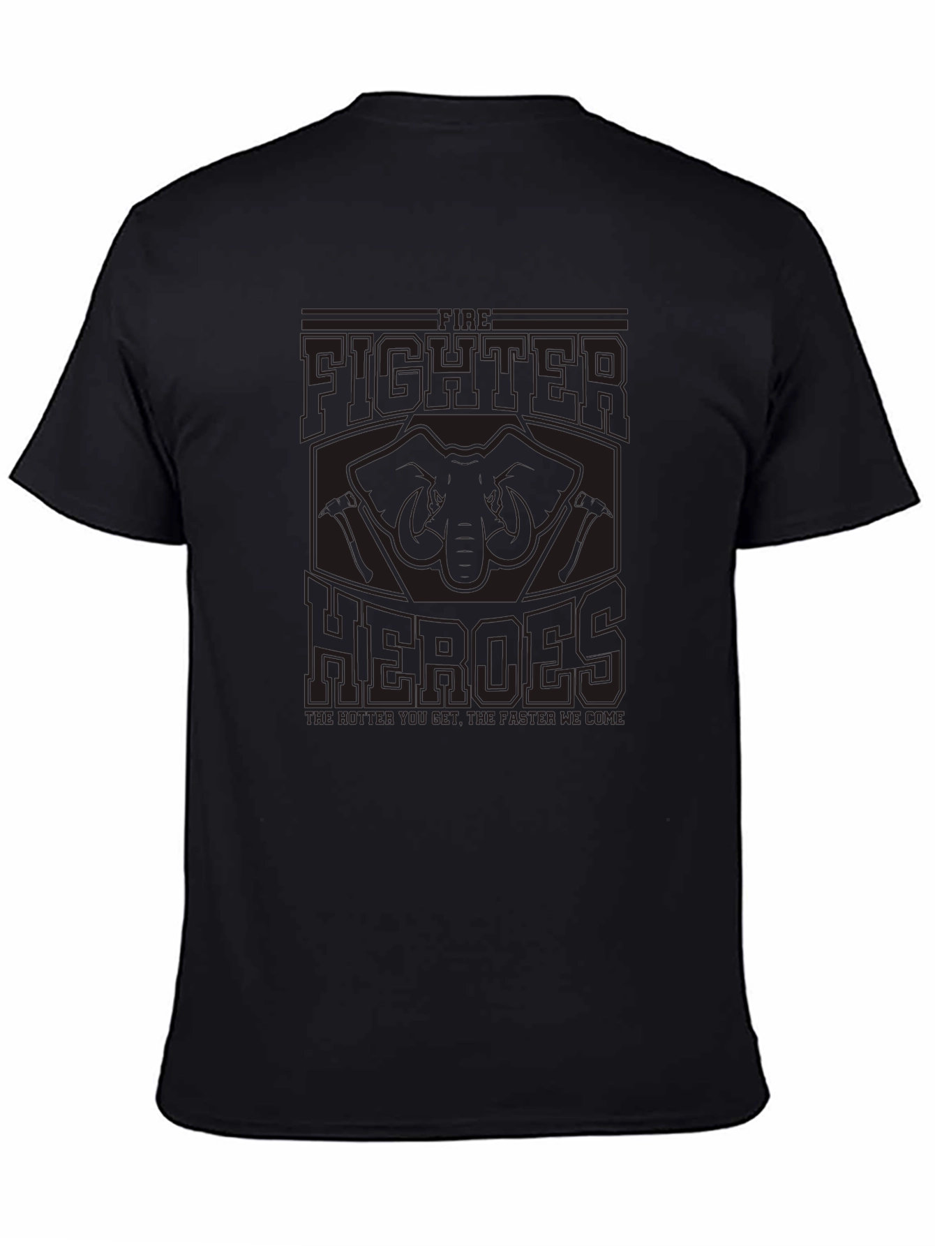 Firefighter Heroes Graphic Tee - Black