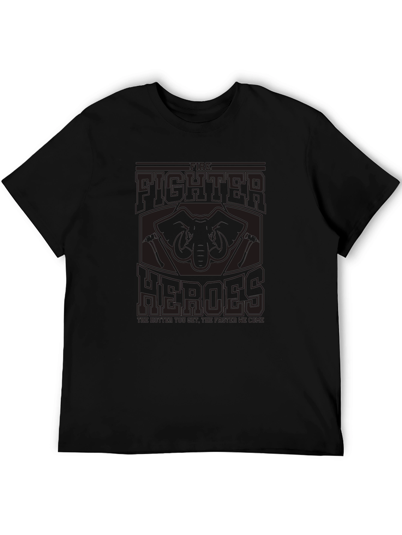 Firefighter Heroes Graphic Tee - Black