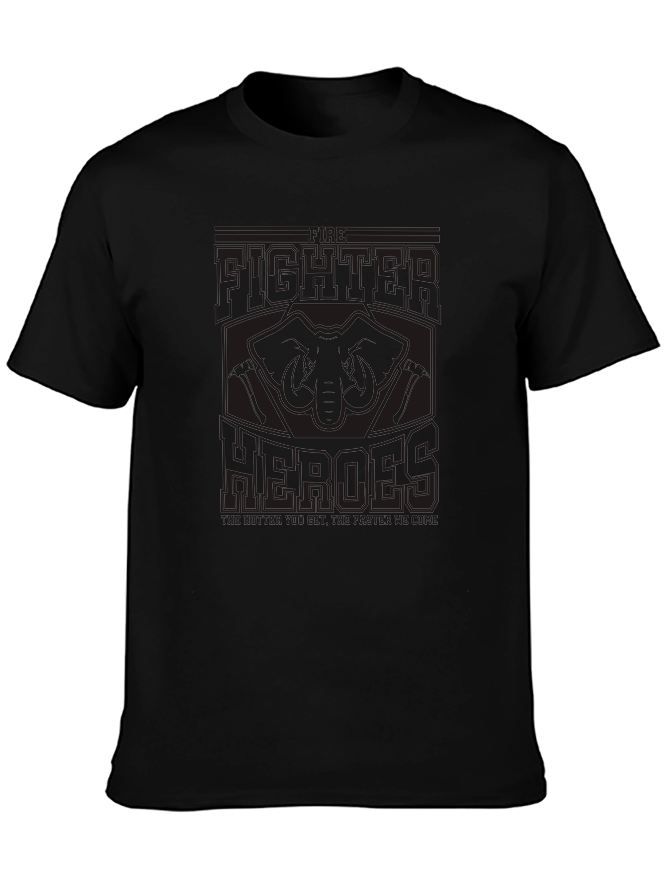 Firefighter Heroes Graphic Tee - Black