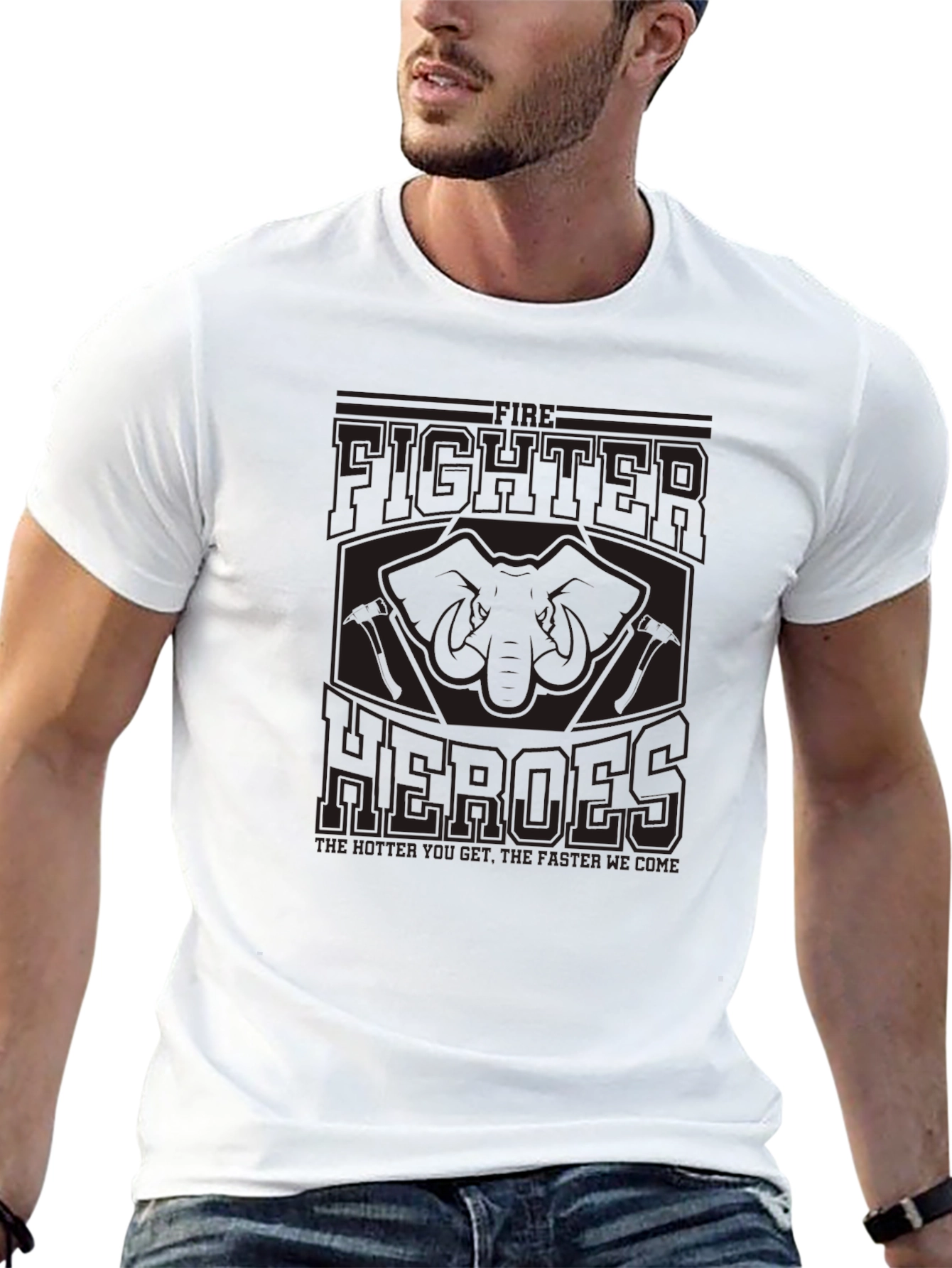 Firefighter Heroes Graphic Tee - Black