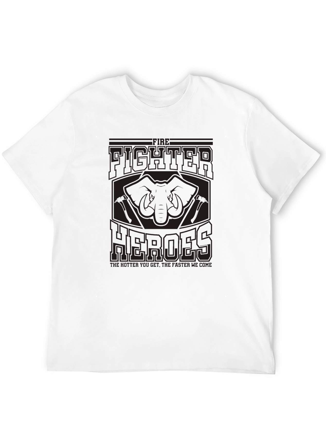 Firefighter Heroes Graphic Tee - Black