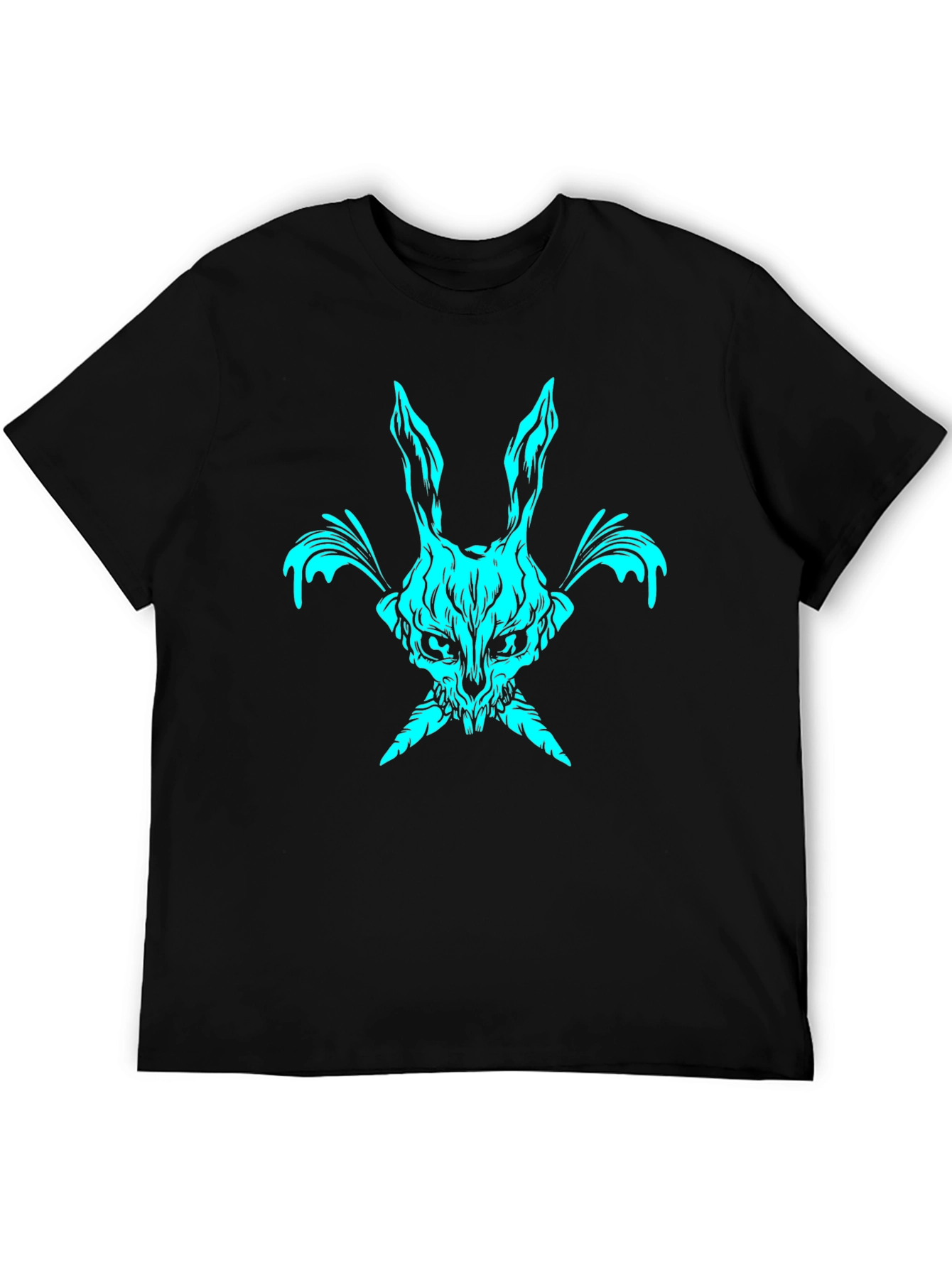 Rabbit Skull Graphic T-Shirt - Dark Aesthetic