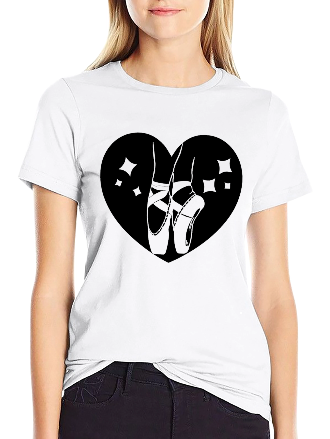 Ballet Heart Black T-Shirt