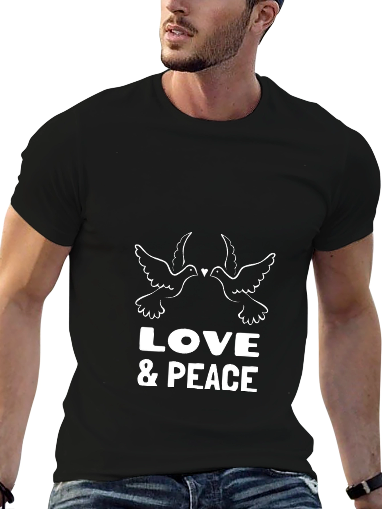 Love & Peace Dove Graphic T-Shirt
