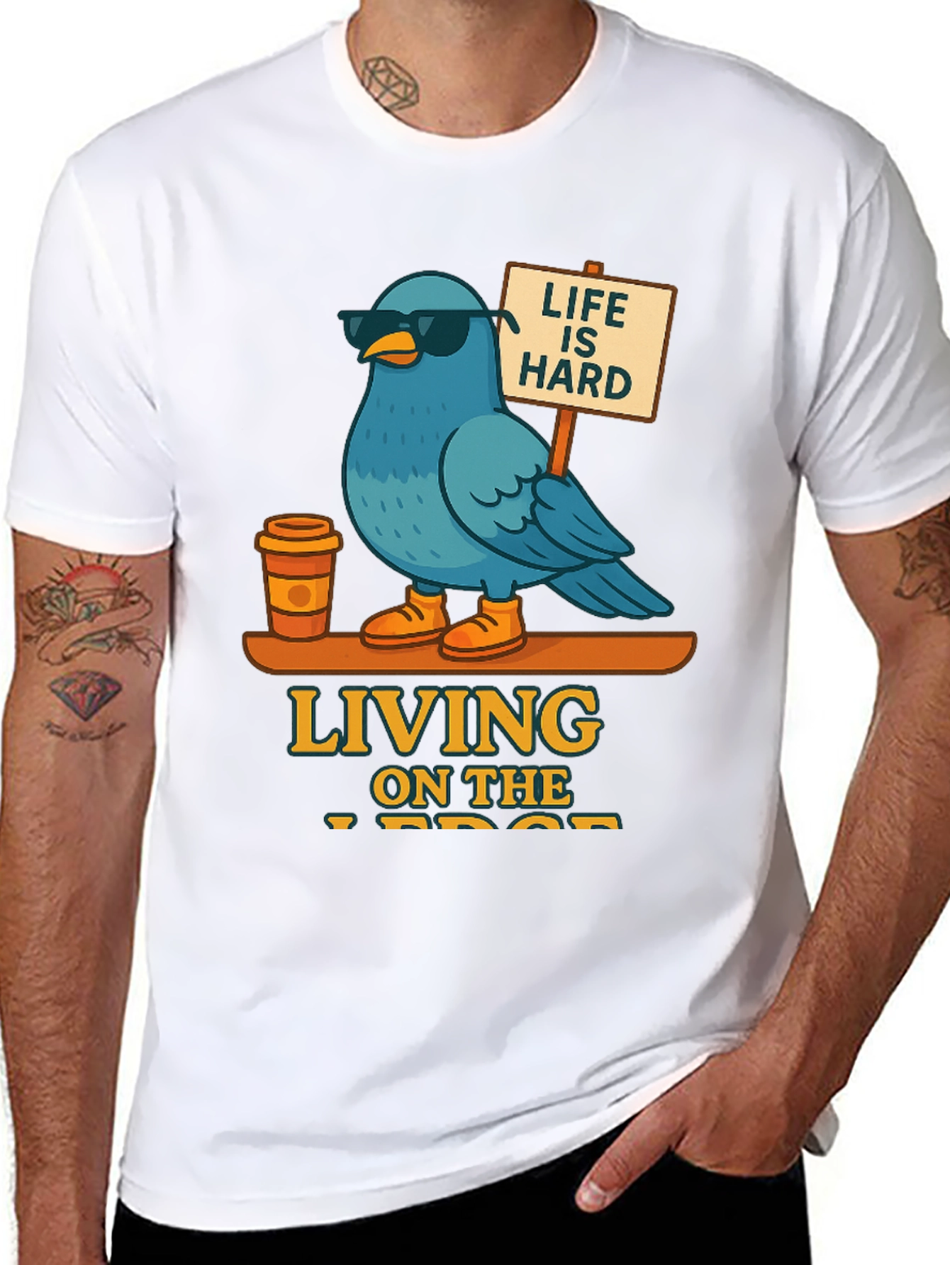 Life is Hard - Blue Bird T-Shirt