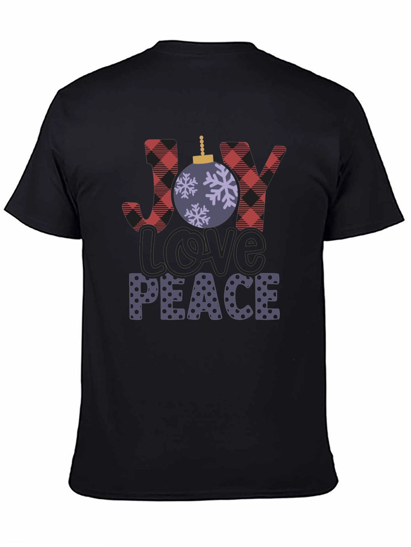 Holiday Cheer T-Shirt: Joy Love Peace Festive Design