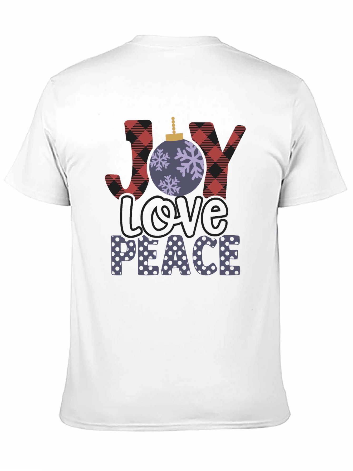 Holiday Cheer T-Shirt: Joy Love Peace Festive Design