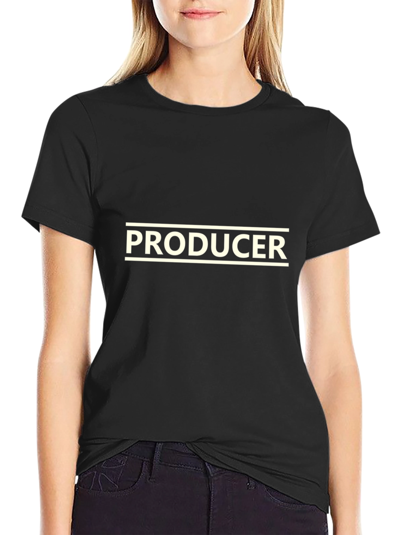 Producer Graphic T-Shirt - Black Crew Neck Tee