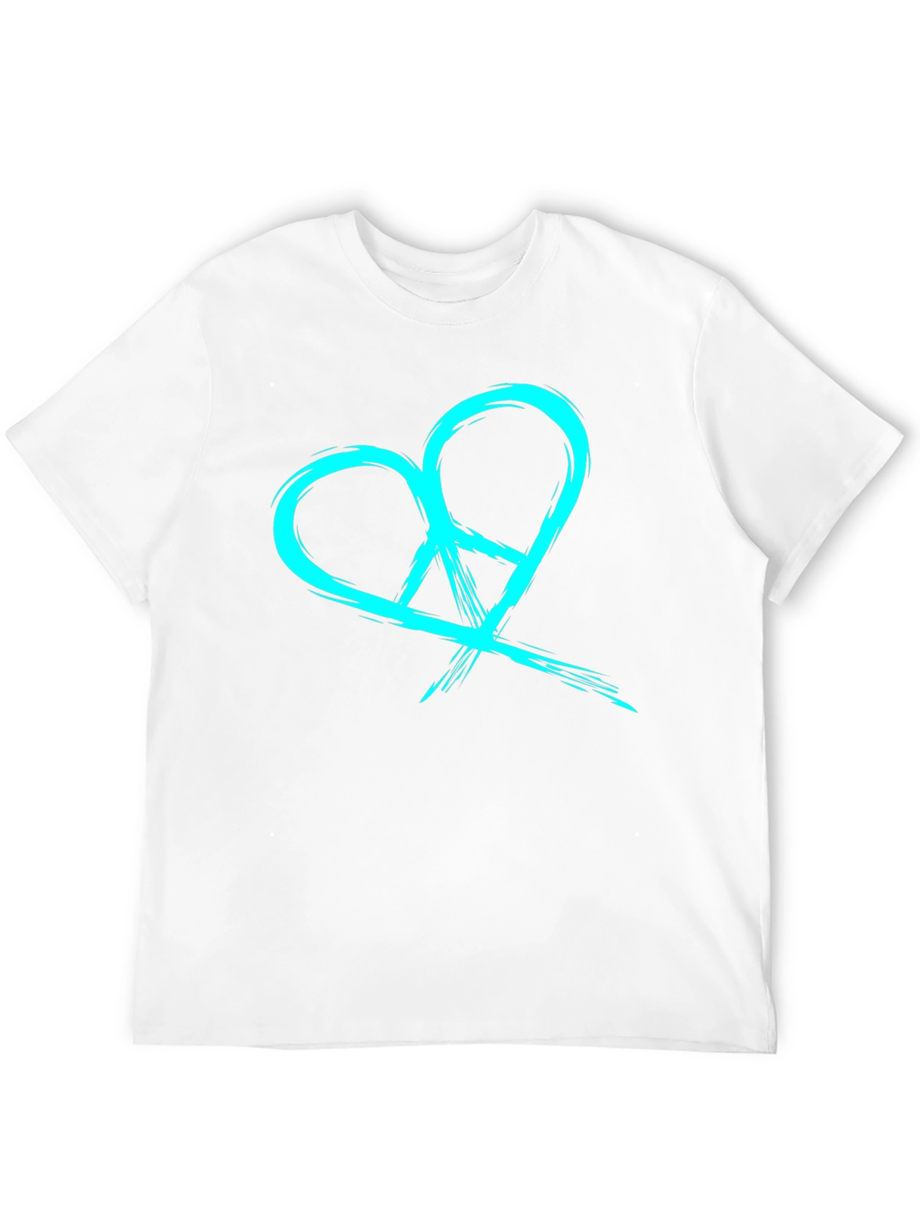 Heart Peace Symbol Black Graphic Tee