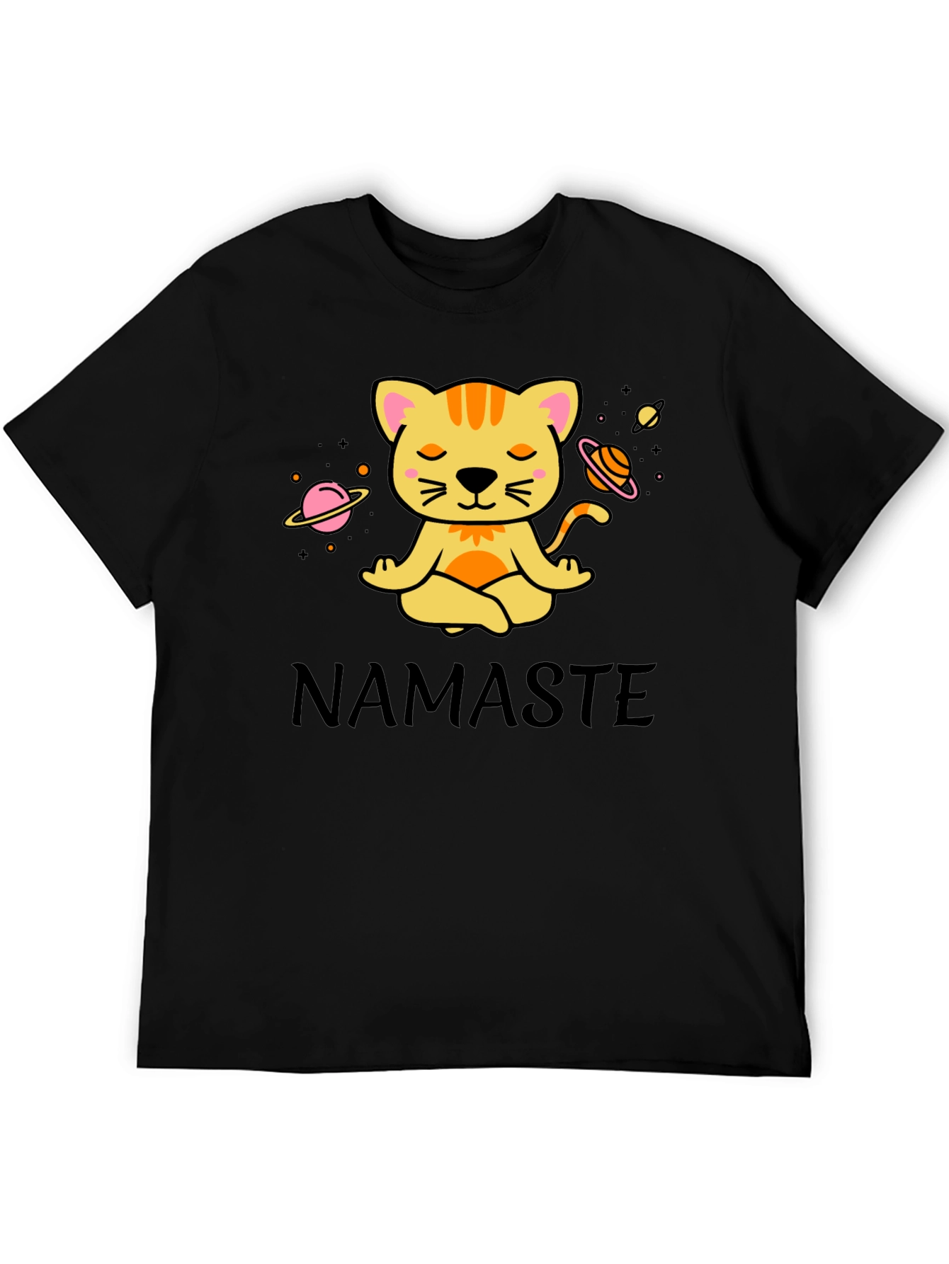 Namaste Cat Space Meditation T-Shirt