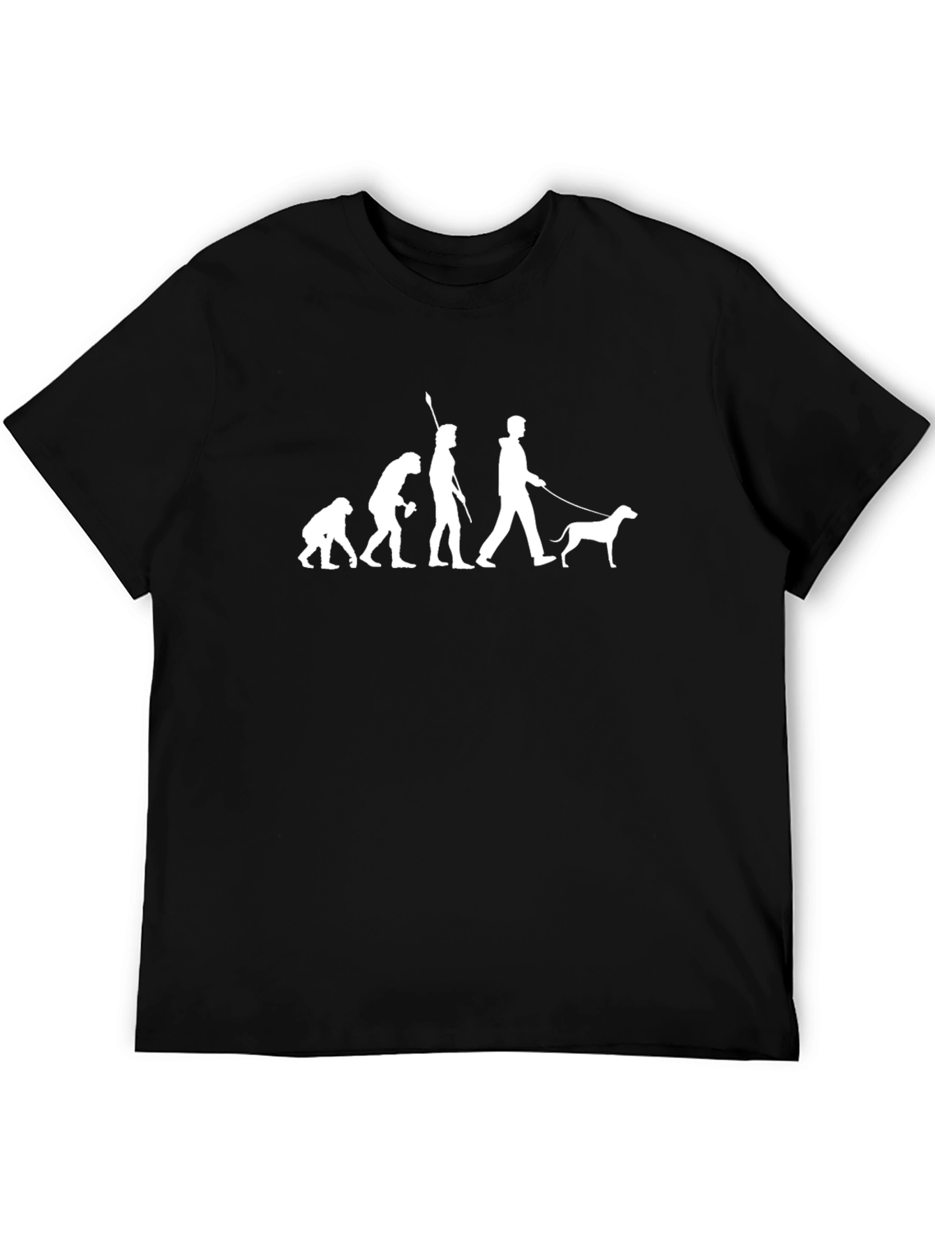 Evolution of Man & Dog Black T-Shirt