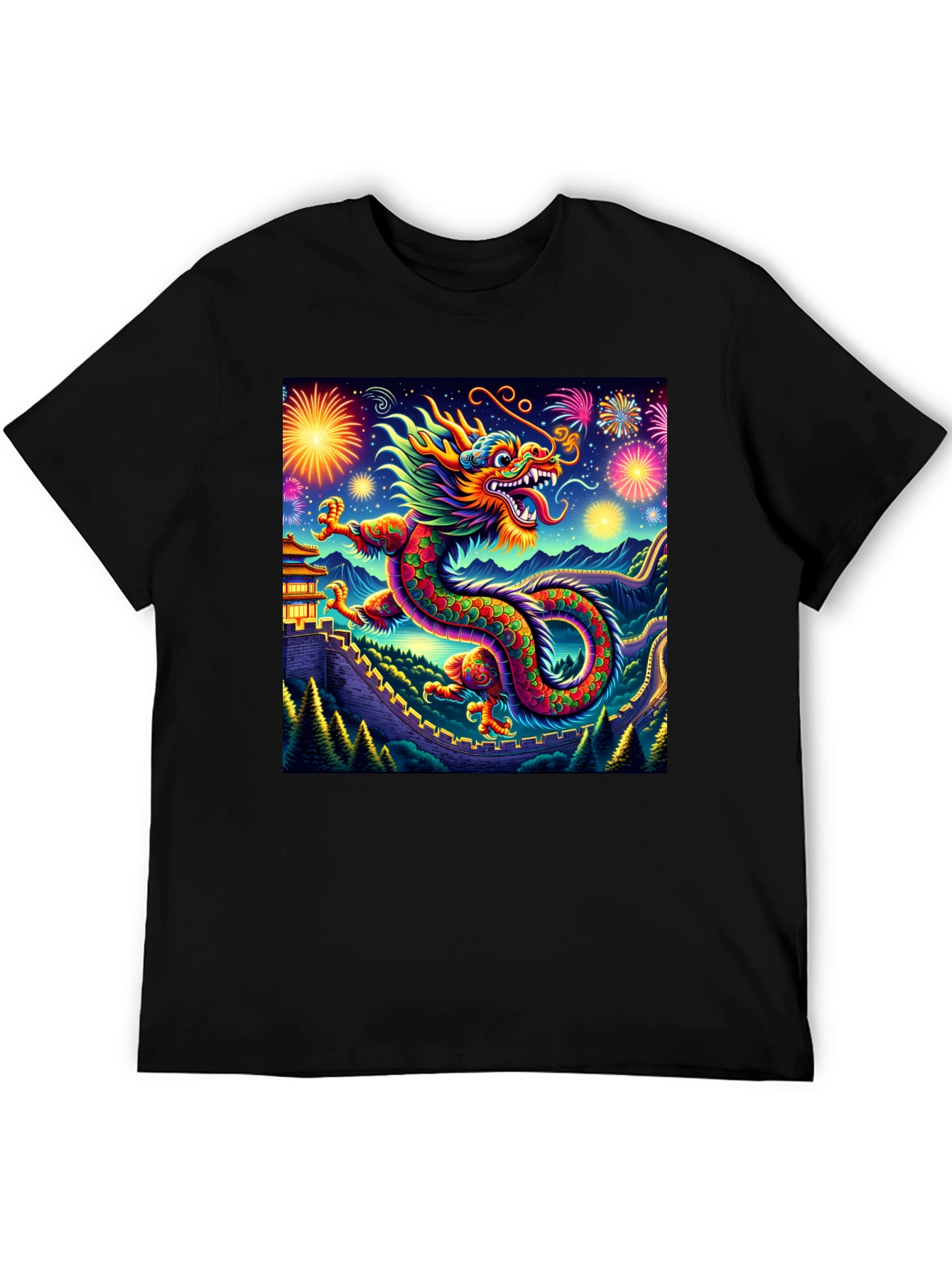 Dragon Fireworks Graphic Tee